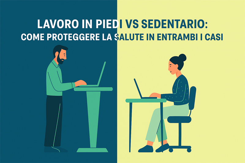 Lavoro in Piedi vs Sedentario: come Proteggere la Salute in entrambi i casi